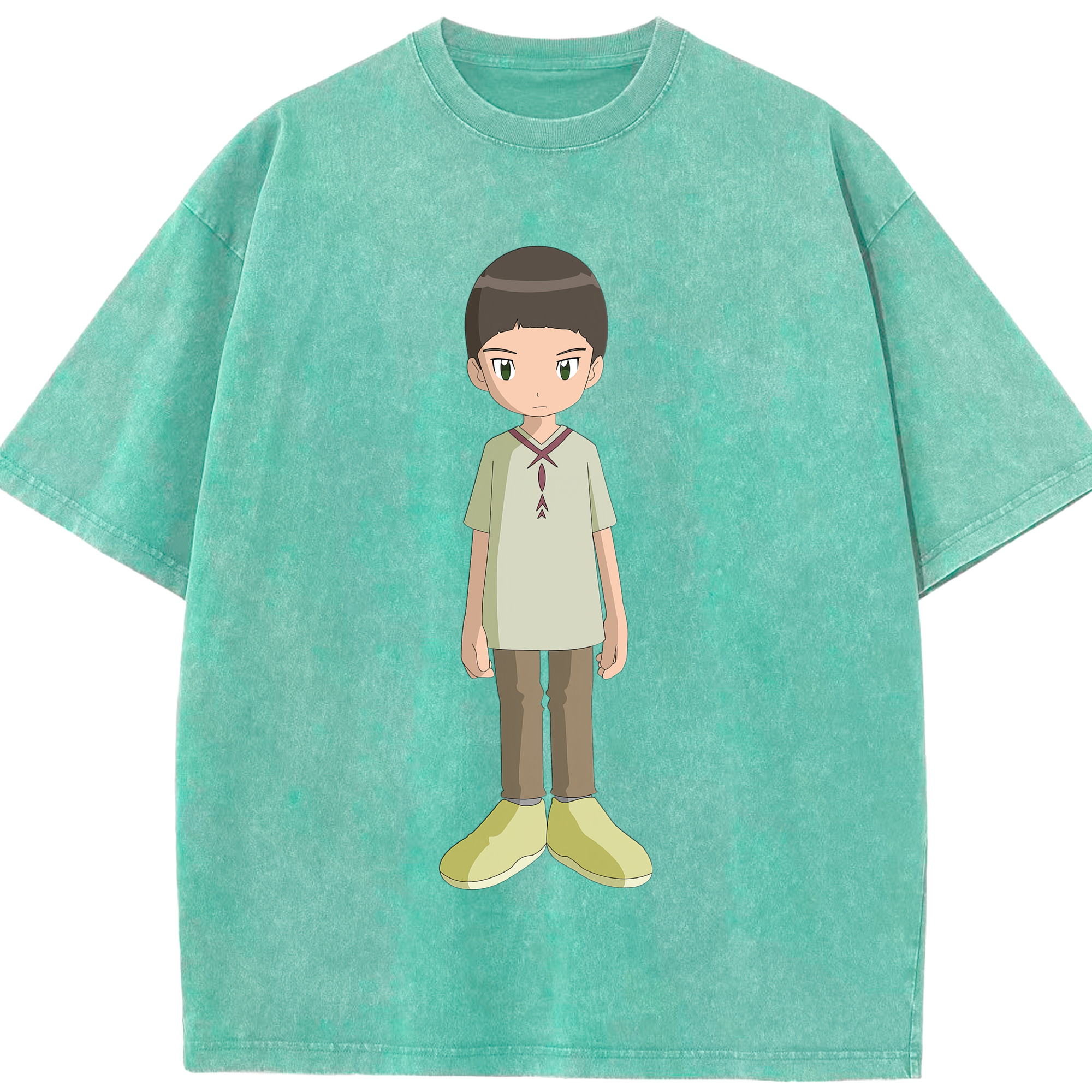 （画像用） Digimon デジタルモンスター/デジモン 綿100% ヴィンテージ風 半袖Tシャツ（フロントプリント）
